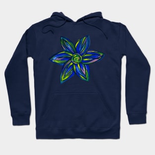 Blue Flower Hoodie